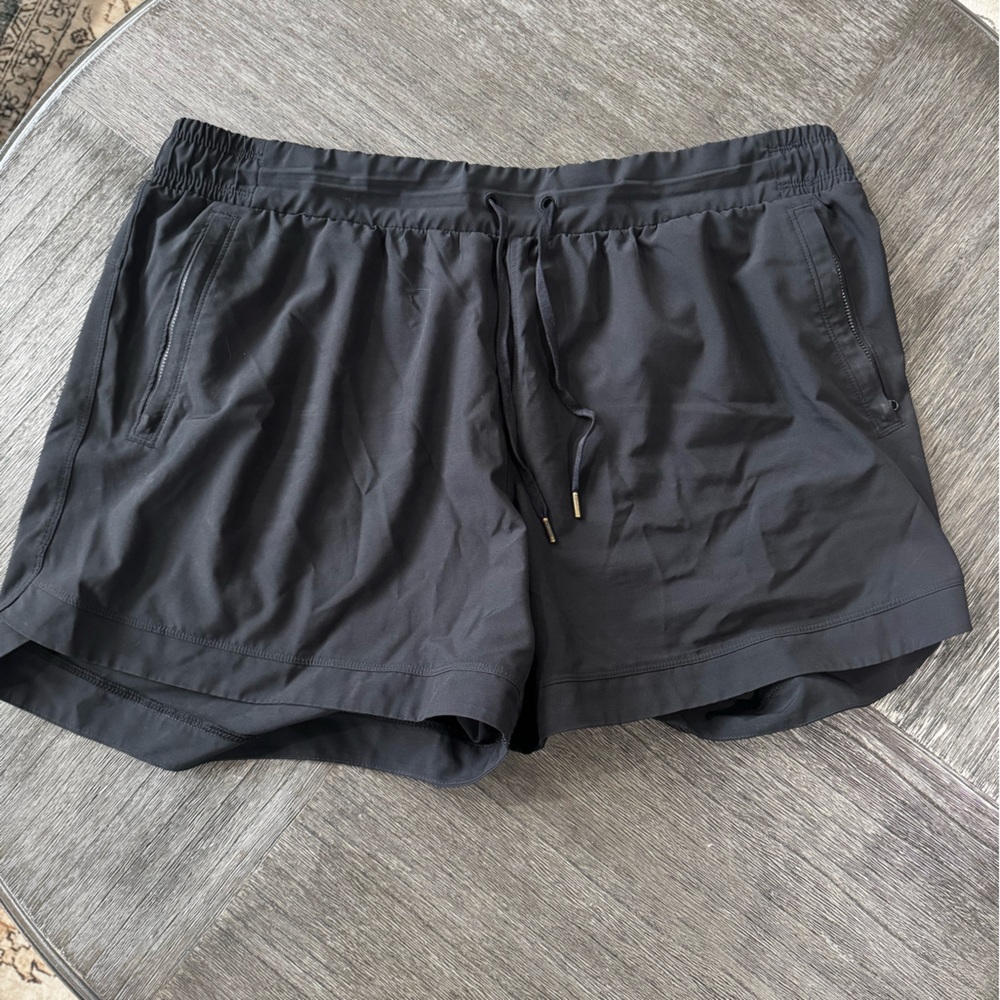 CALIA black athletic shorts with zippered pockets